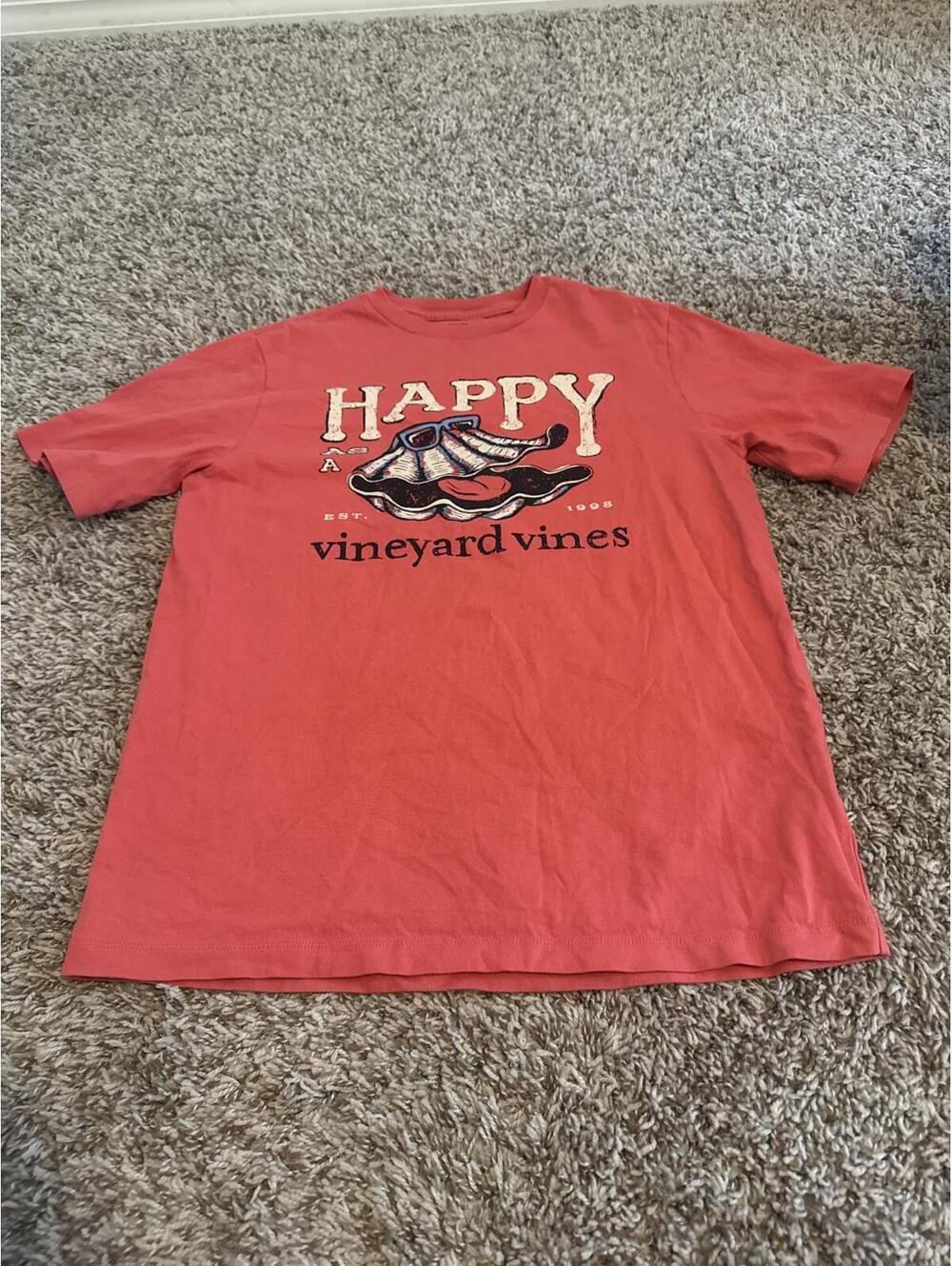 Vineyard Vines Boys T-Shirt Size L Happy Shell Graphic
